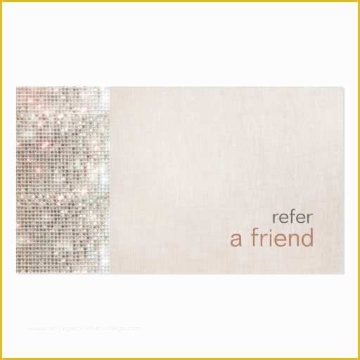 Refer A Friend Card Template Free Of Modern and Hip Sequins Refer A Friend Coupon Salon