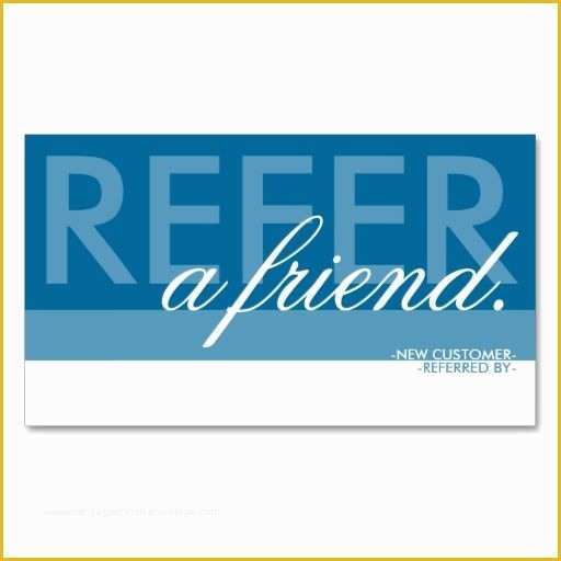 Refer A Friend Card Template Free Of Refer A Friend Overlaid Business Card