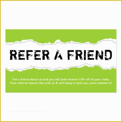 Refer A Friend Card Template Free Of Refer A Friend Page Rip Color Customizable Double Sided
