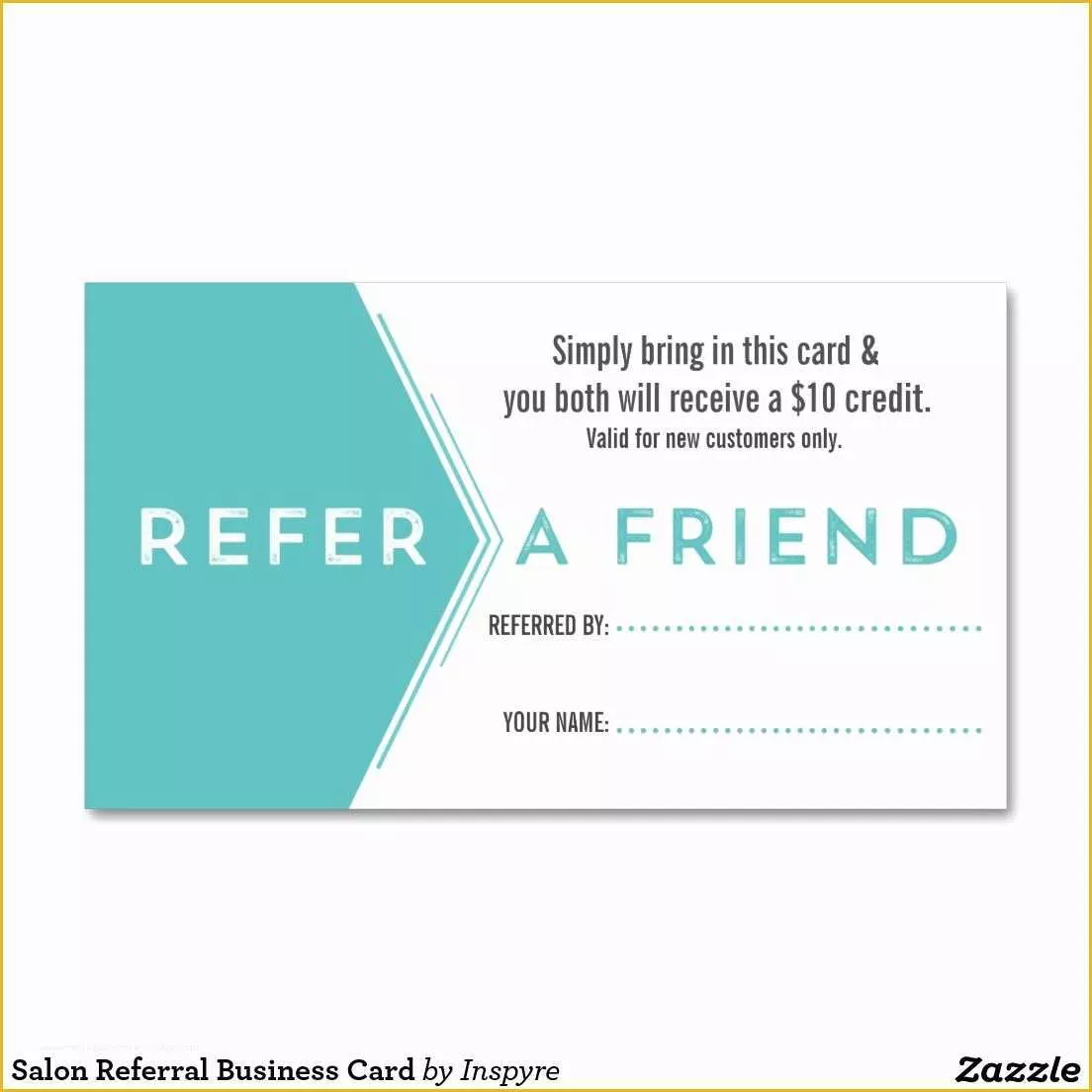 Refer A Friend Card Template Free Of Salon Referral Business Card Zazzle