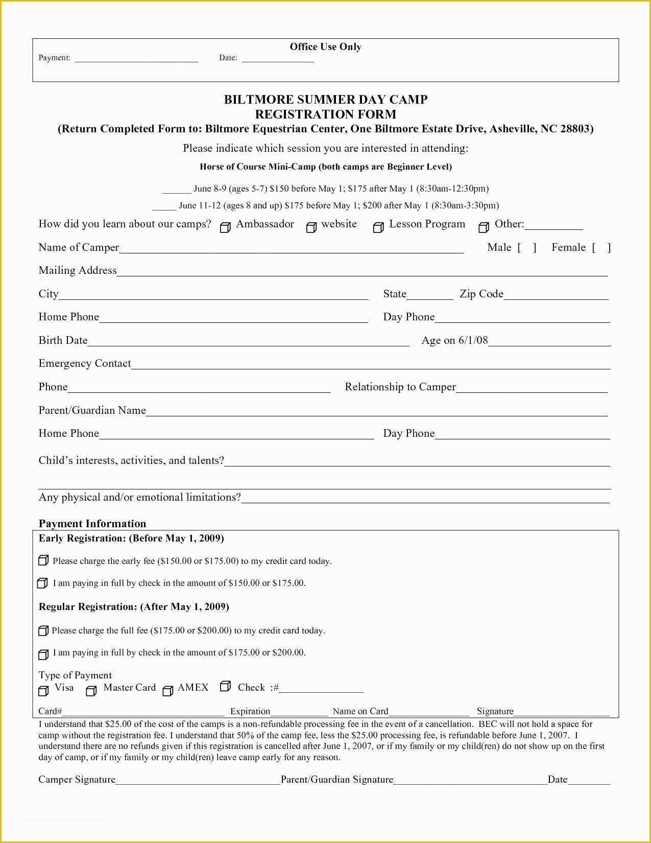 Registration form Template Word Free Download Of Registration form Template Registration form Template Free
