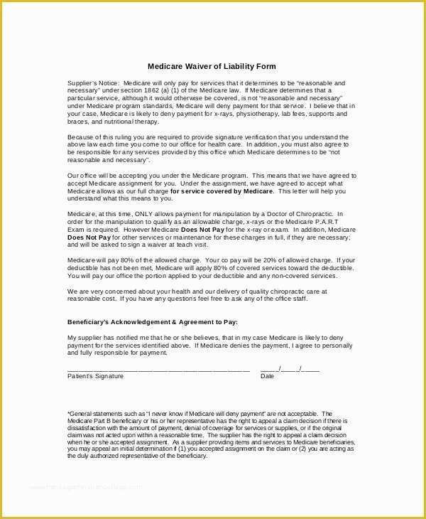 Release Of Liability Template Free Of 11 Liability Waiver form Templates Pdf Doc