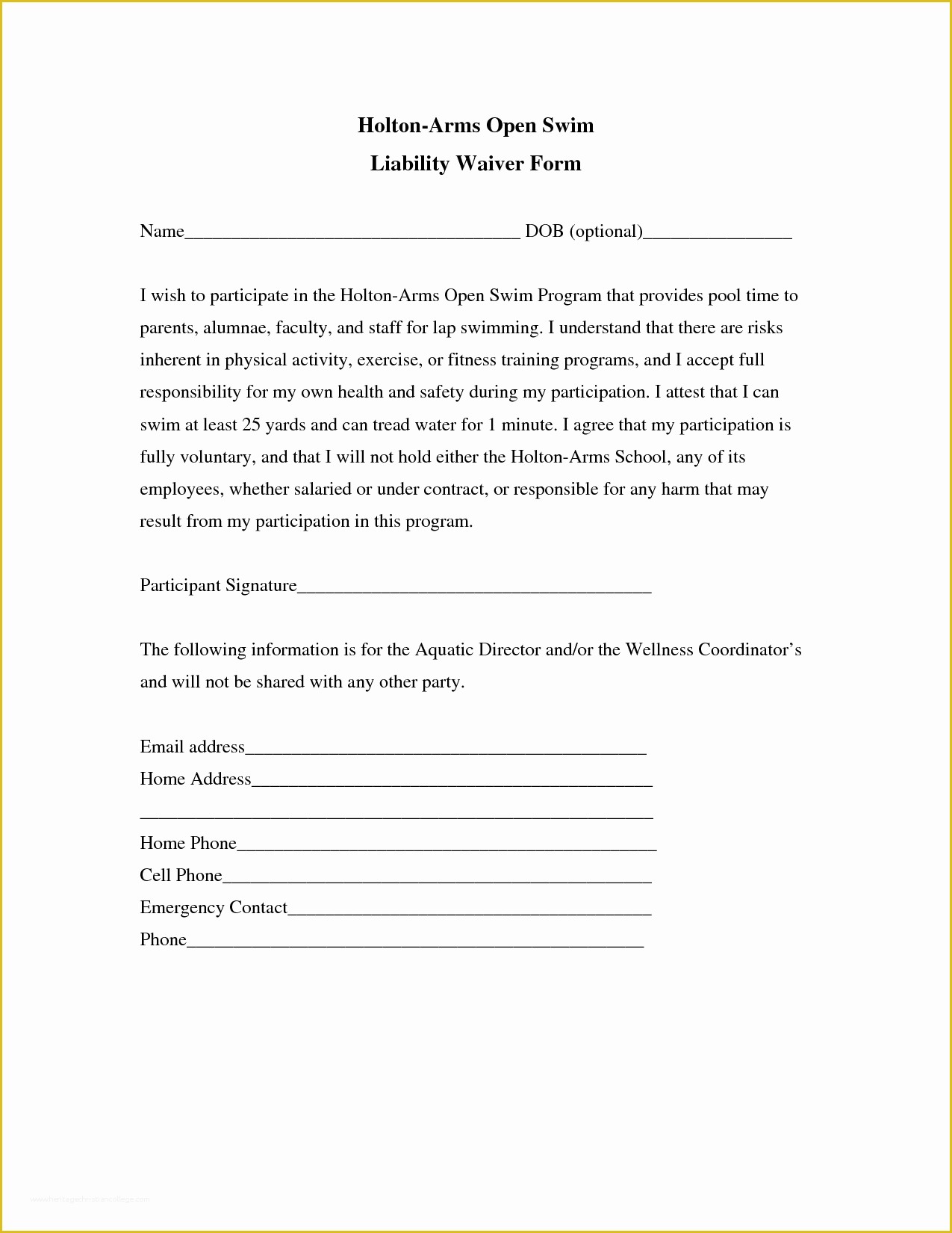 Release Of Liability Template Free Of Liability Insurance Liability Insurance Waiver Template