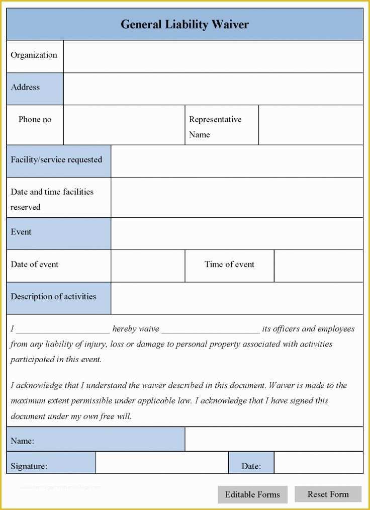 Release Of Liability Template Free Of Printable Sample Release and Waiver Liability Agreement