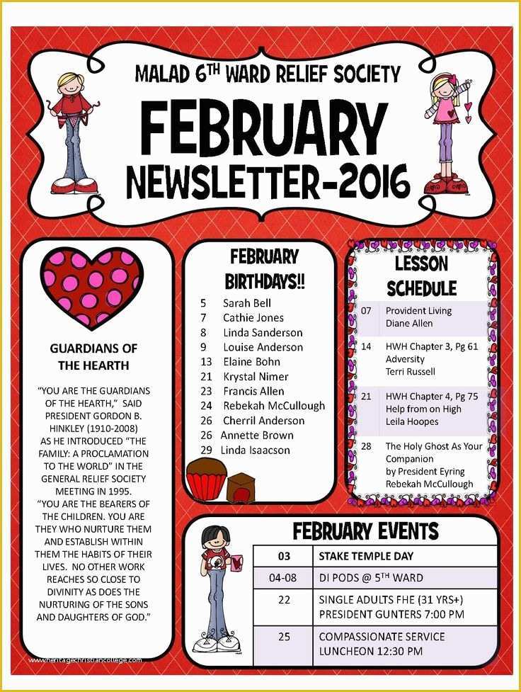 Relief society Newsletter Template Free Of 16 Best Images About Relief society Newsletter On