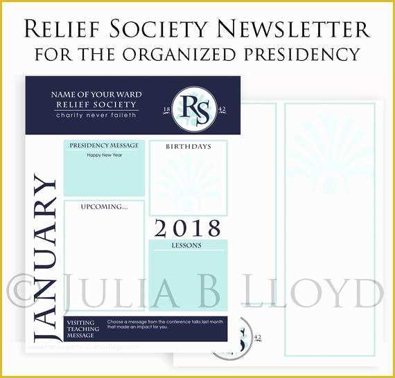 Relief society Newsletter Template Free Of Newsletter Template Lds Relief society Presidency organized