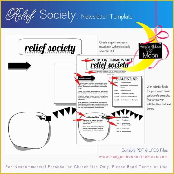 Relief society Newsletter Template Free Of Relief society Newsletter Template Customizable Pdf