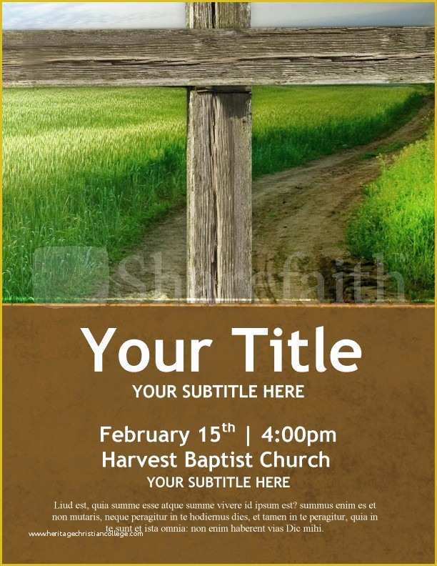 Religious Flyer Templates Free Of Rugged Cross Church Flyer Template Template
