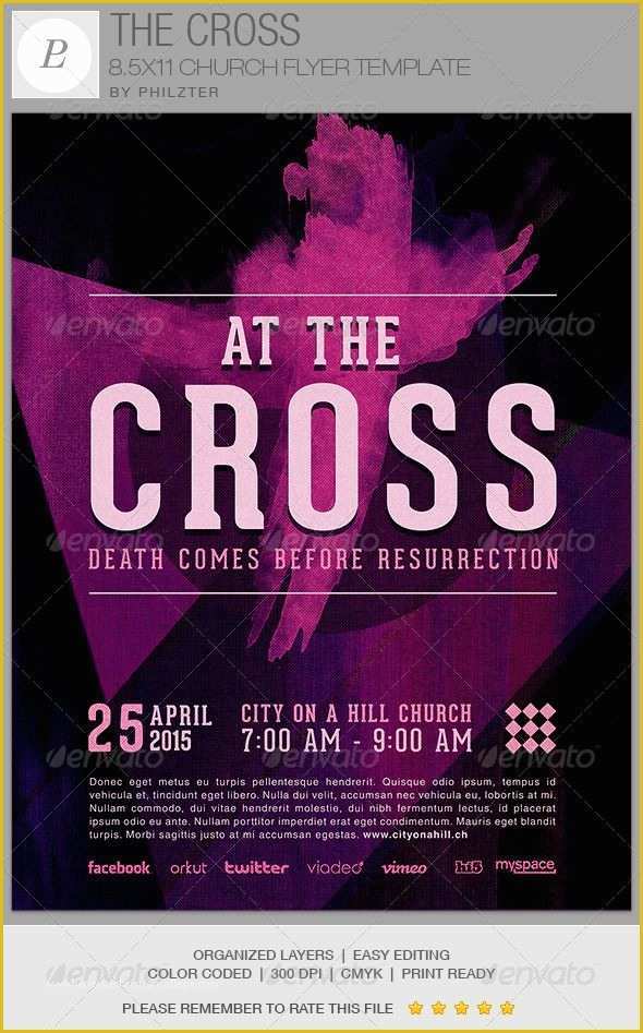 Religious Flyer Templates Free Of the Cross Church Flyer Template