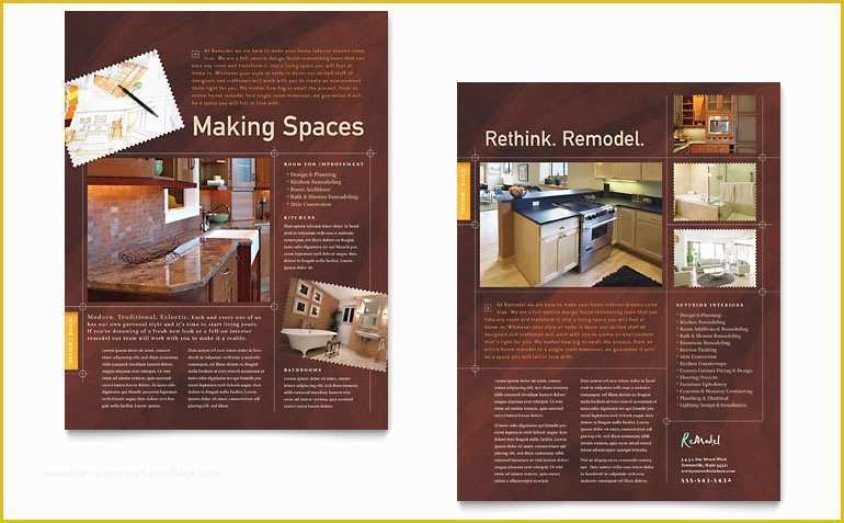 Remodeling Flyer Templates Free Of Home Remodeling Datasheet Template Word & Publisher