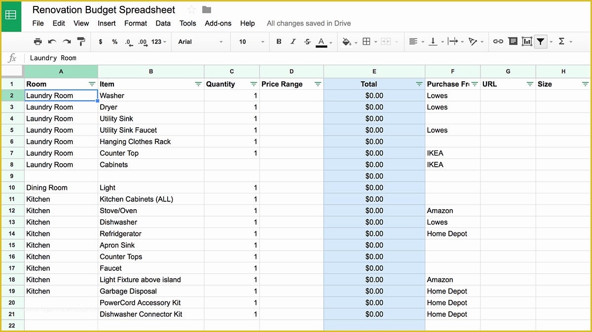 Renovation Spreadsheet Template Free Of Home Renovation Bud Worksheet