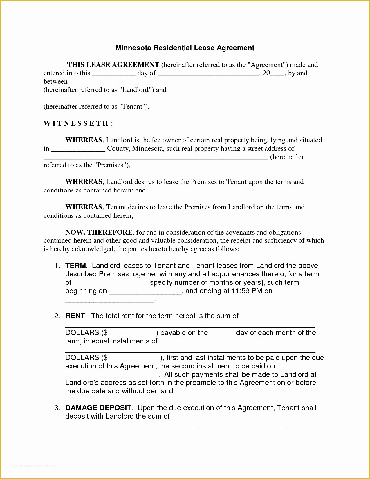 Rent to Own Lease Agreement Template Free Of Blank Rental Lease Example Mughals