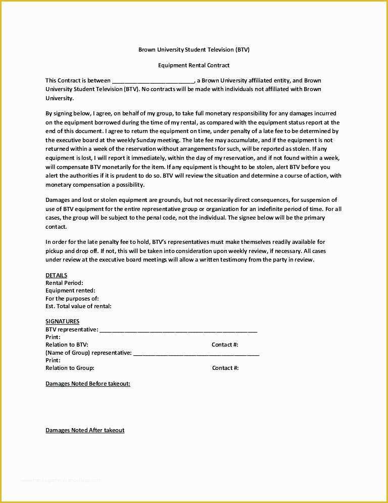 Rent to Own Lease Agreement Template Free Of Download Rent and Lease Template for Free Equipment