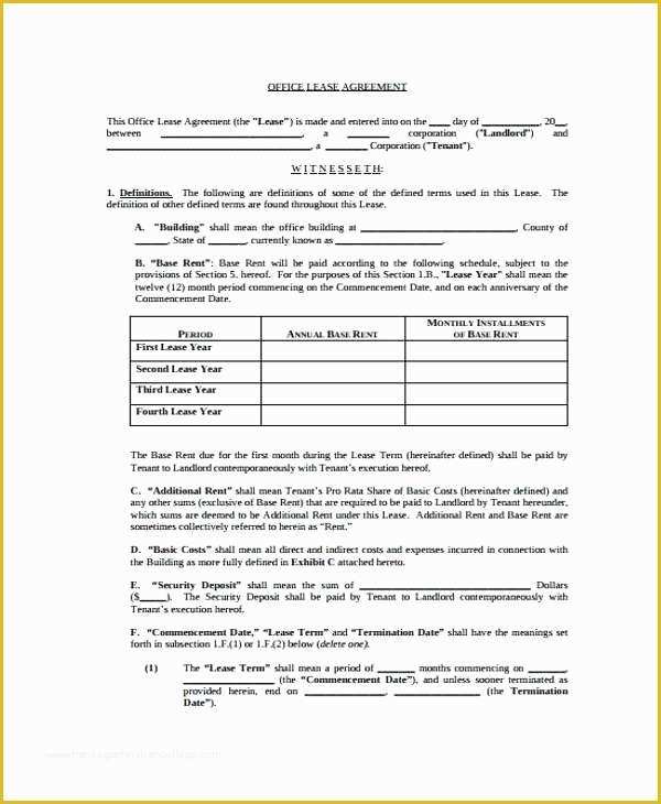 Rent to Own Lease Agreement Template Free Of Rental Agreement Letter Lease Example Furniture form