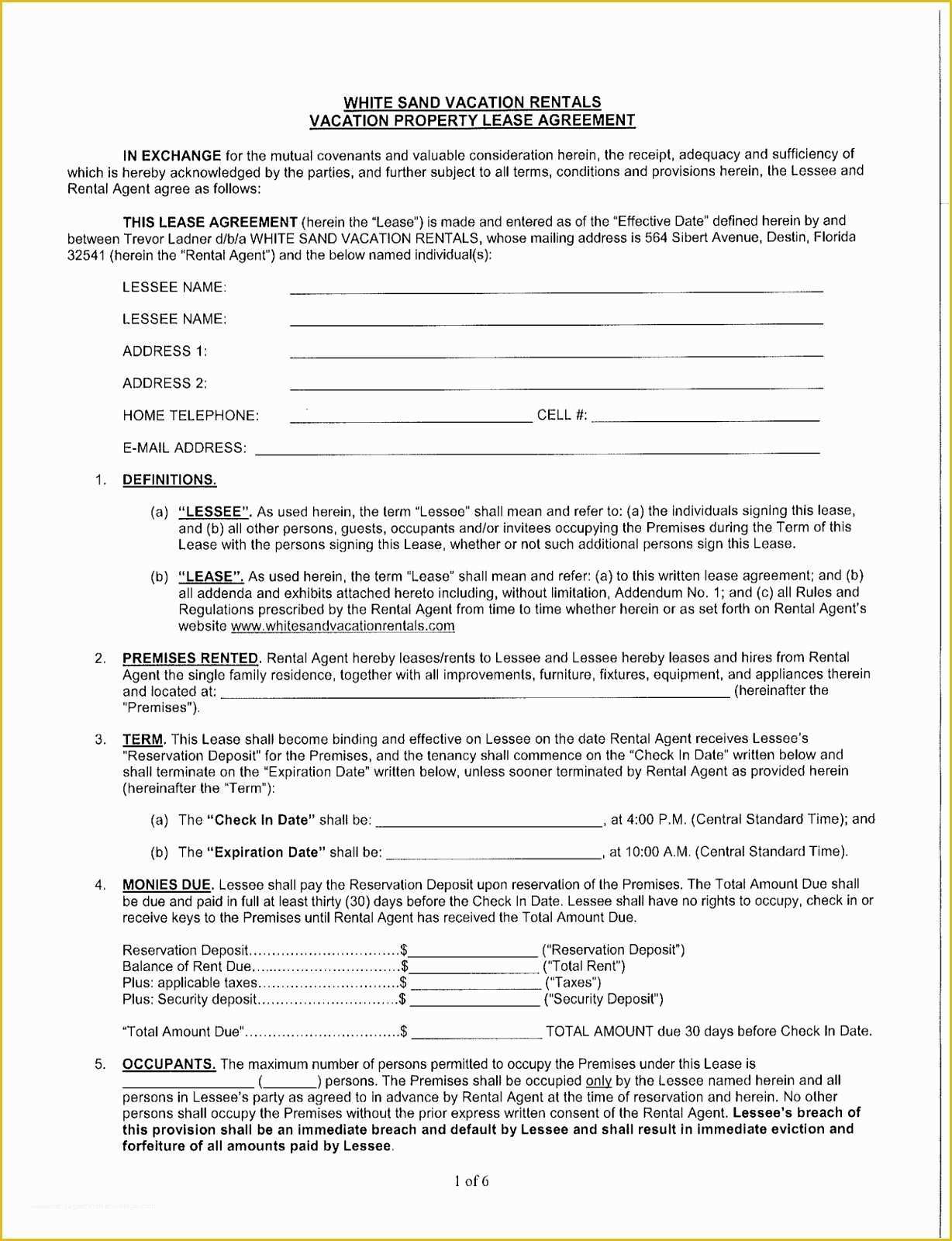 Rental Agreement Template Florida Free Of 12 Mercial Lease Agreement Florida Template Uiiru