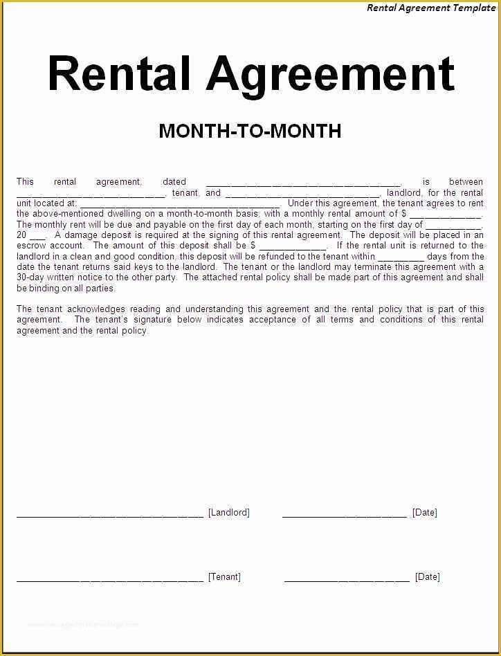 Rental Agreement Template Florida Free Of Printable Sample Simple Room Rental Agreement form
