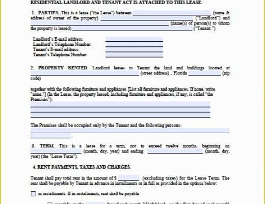 Rental Agreement Template Florida Free Of Sample Month to Month Lease Florida