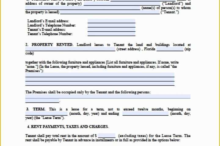 Rental Agreement Template Florida Free Of Sample Month to Month Lease Florida