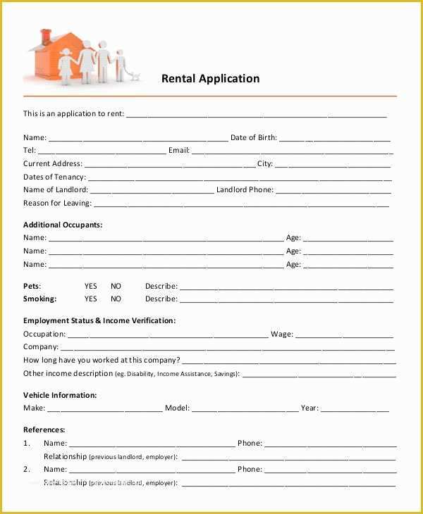 Rental Credit Application Template Free Of 17 Printable Rental Application Templates