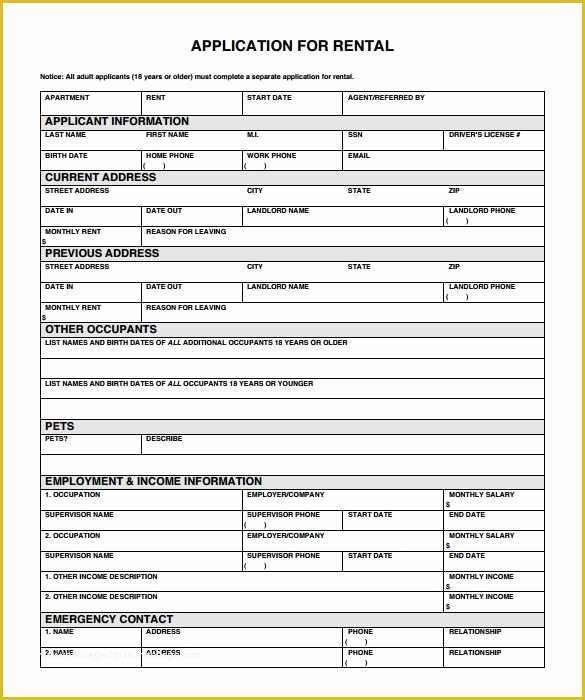 Rental Credit Application Template Free Of Free Printable Rental Application Best Printable Ideas
