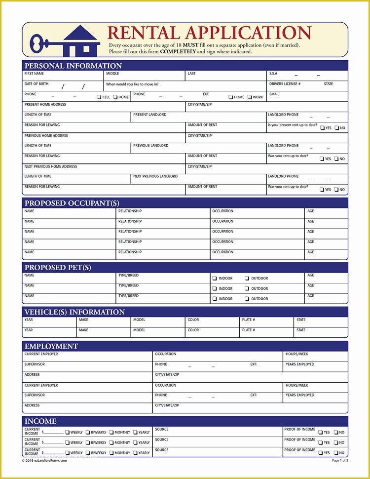 Rental Credit Application Template Free Of Rental Application Template
