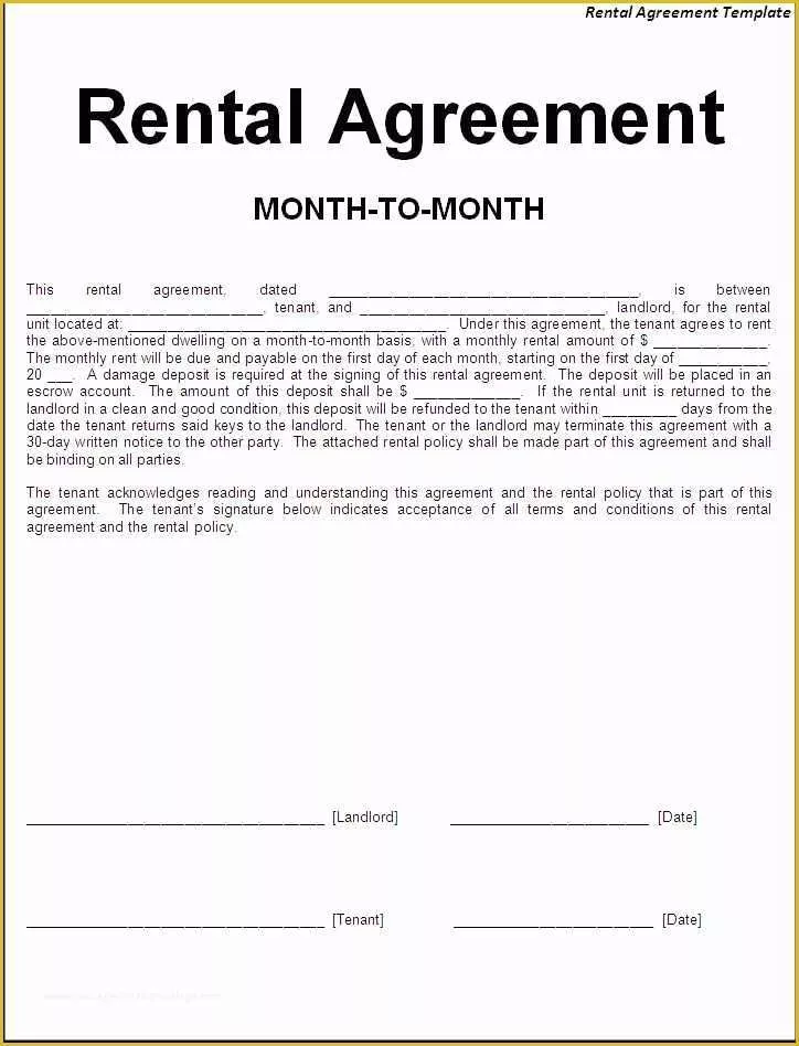 Rental House Contract Template Free Of Printable Sample Simple Room Rental Agreement form