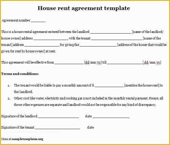 Rental House Contract Template Free Of Tenancy Agreement Templates In Word format Excel Template