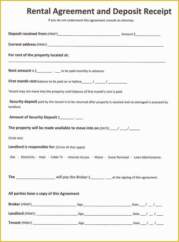 Rental Lease Agreement Template Free Of Printable Sample Free Printable Rental Agreements form