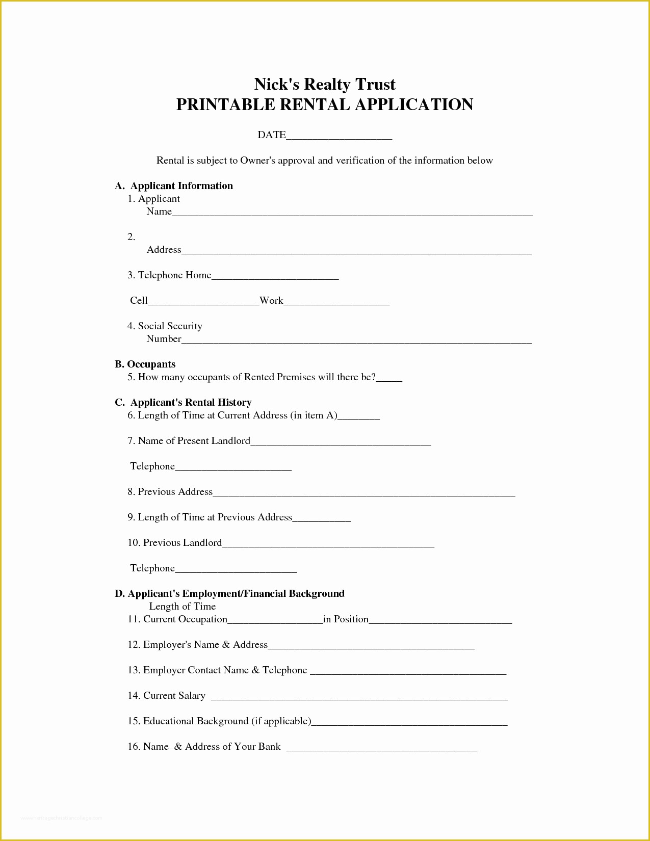 Rental Template Free Of 12 Best Basic Rental Agreement Blank form Free