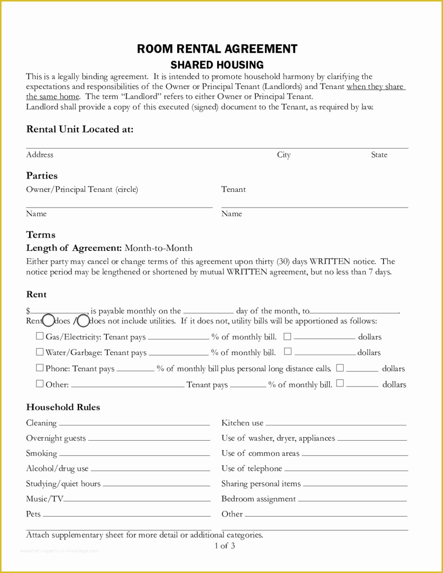 Rental Template Free Of 2019 Rental Agreement Fillable Printable Pdf & forms