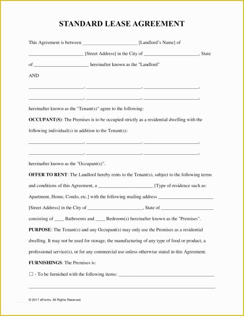 Rental Template Free Of Free Printable Rental Agreements