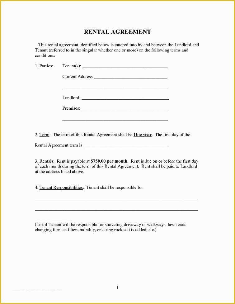 Rental Template Free Of Simple Rental Agreement form