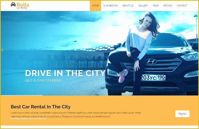 Rental Website Template Free Of Car Rental Bootstrap Website Template Free Download