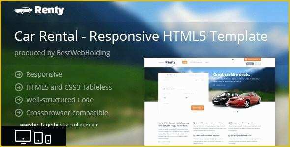 Rental Website Template Free Of Car Rental Website Template