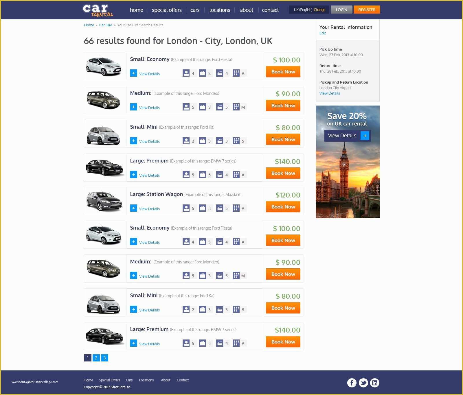 Rental Website Template Free Of Free Car Rental Template