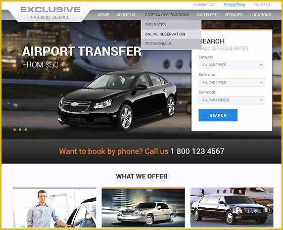 Rental Website Template Free Of Rent A Car Template Car Rental Website Template