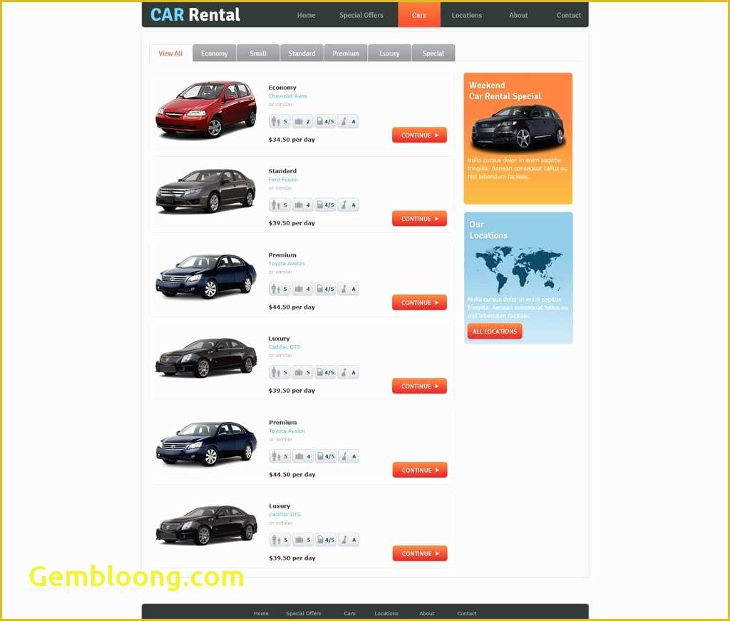 Rental Website Template Free Of Rental Websites Awesome Free Rent A Car Website Template