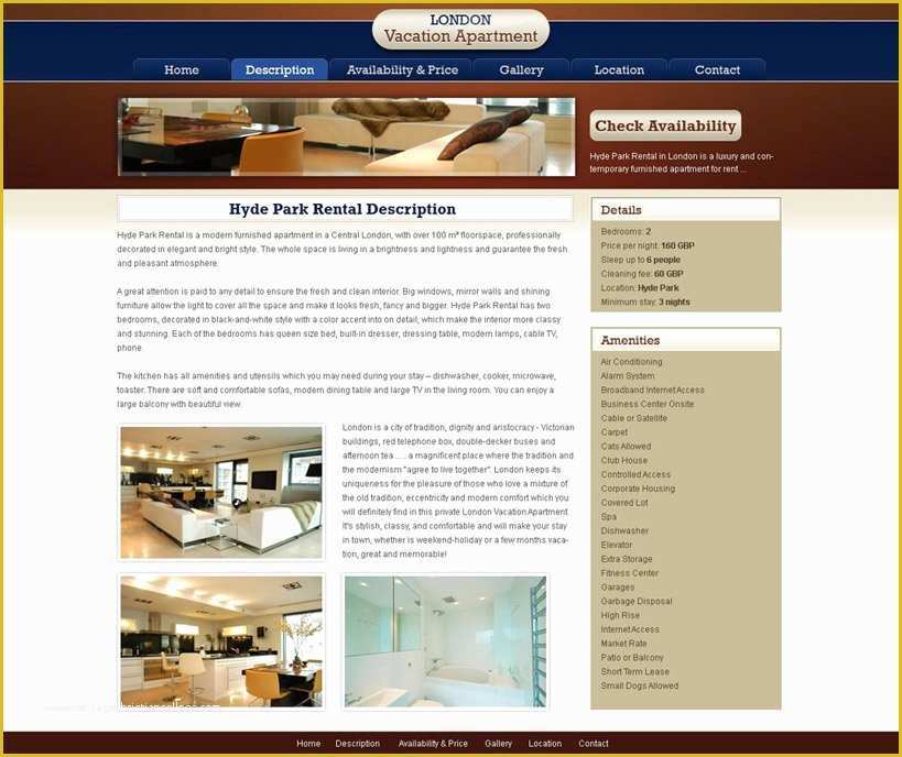 Rental Website Template Free Of Vacation Rental Web Template 19