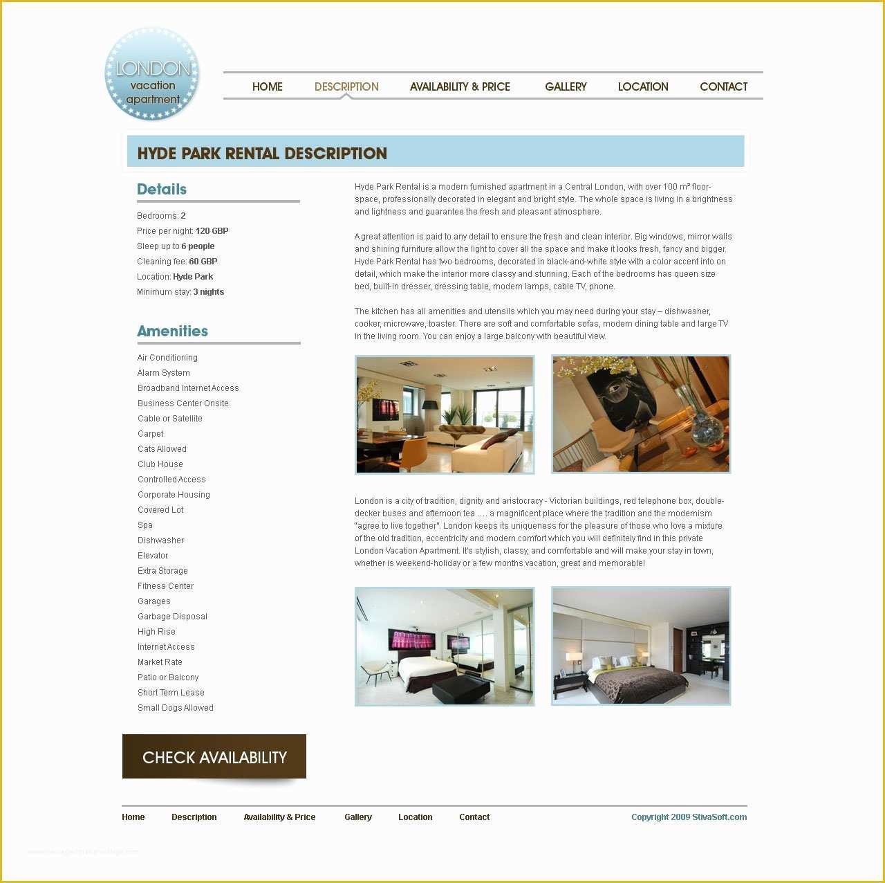 Rental Website Template Free Of Vacation Rental Web Template 7