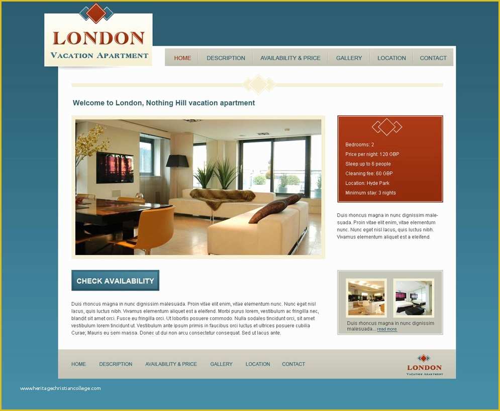 Rental Website Template Free Of Vacation Rental Website Template 6