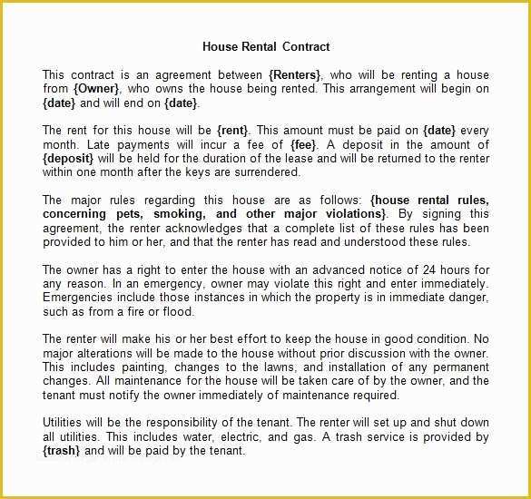 Renting Contract Template Free Of 15 Rental Contract Templates Pdf Docs Word