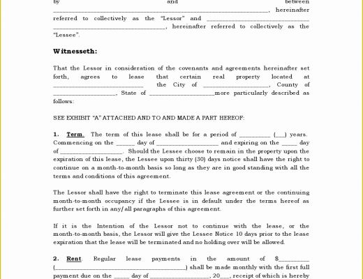 Renting Contract Template Free Of Free Rental Agreements to Print
