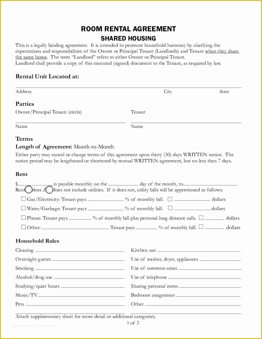 Renting Contract Template Free Of Rental Agreement Free Rental Lease Agreement form