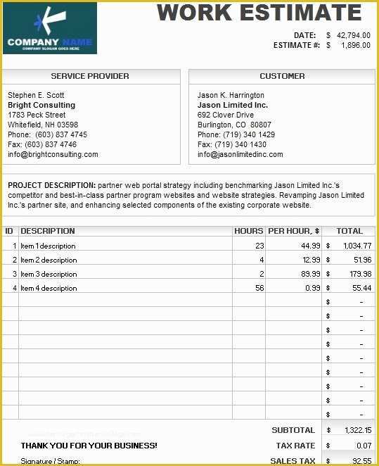 Repair Estimate form Template Free Of 12 Free Sample Home Repair Estimate Templates Printable