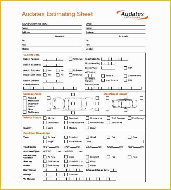 Repair Estimate form Template Free Of 20 Repair Estimate Templates Word Excel Pdf