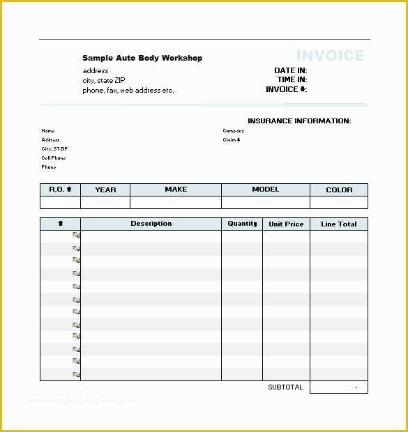 Repair Estimate form Template Free Of 20 Repair Estimate Templates Word Excel Pdf