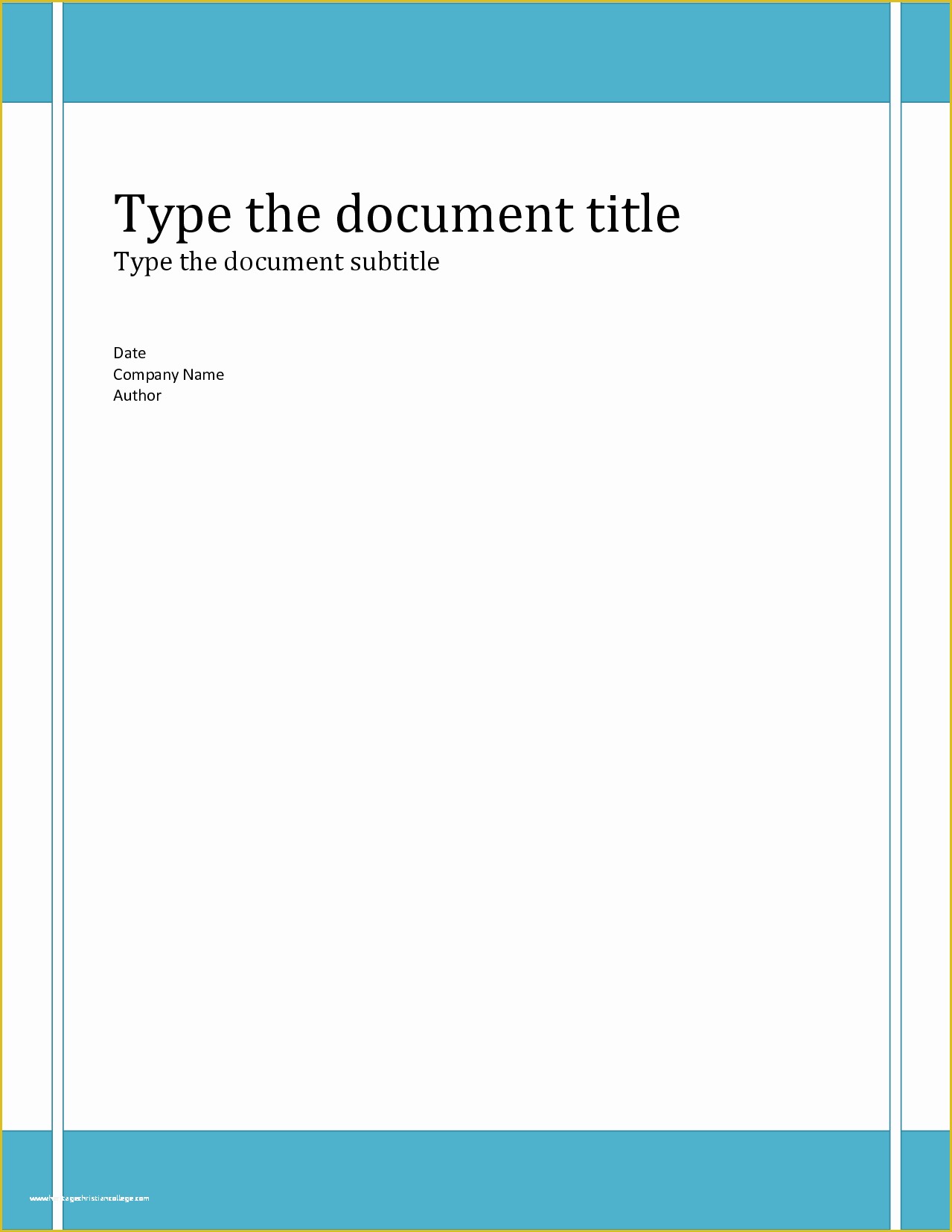 Microsoft Word Cover Page Templates Download