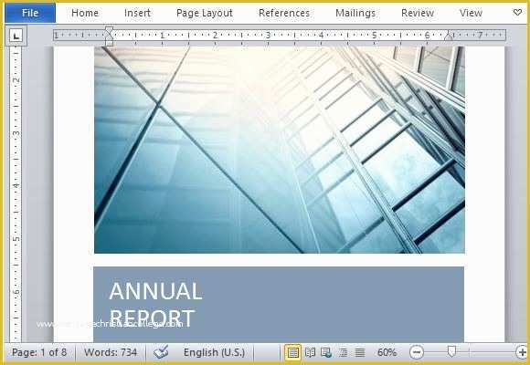 Report Cover Page Template Microsoft Word Free Download Of Annual Report Template with Cover