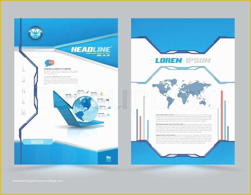 Report Cover Page Template Microsoft Word Free Download Of Cover Page Layout Template Technology Style Vector