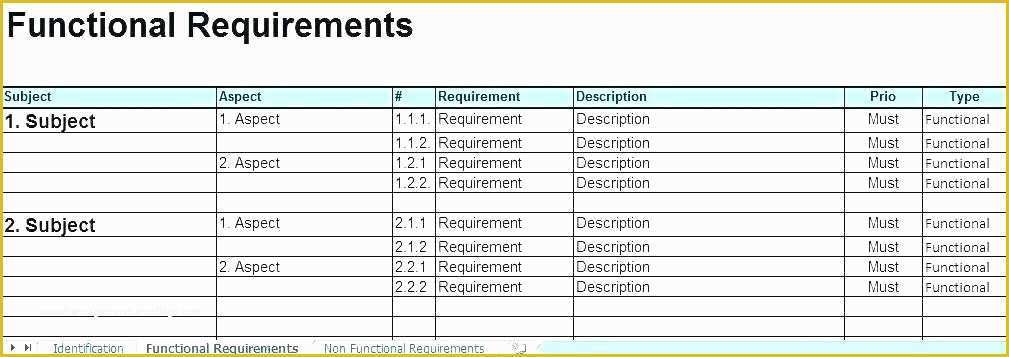 Requirements Gathering Template Excel Free Of Reporting Requirements Template Excel Spreadsheet Report